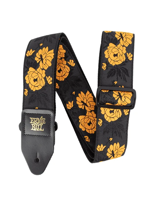 Ernie Ball Classic Jacquard Guitar Strap/Bass Strap Vanilla Rose