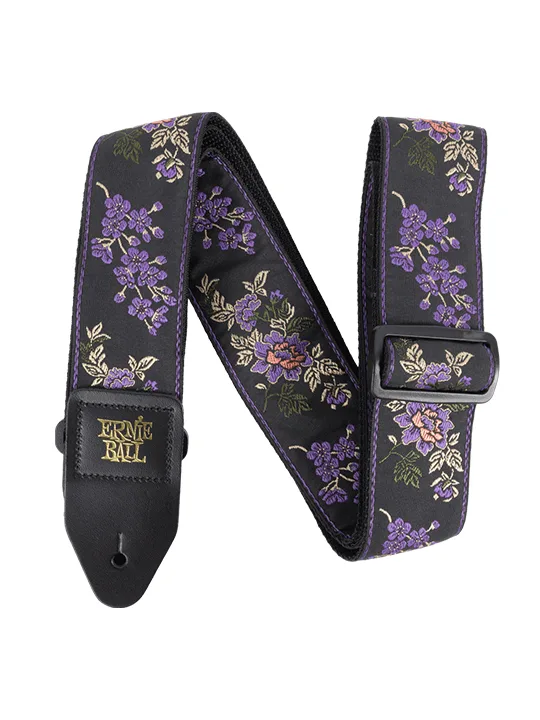 Ernie Ball Classic Jacquard Guitar Strap/Bass Strap Lavender Blossom