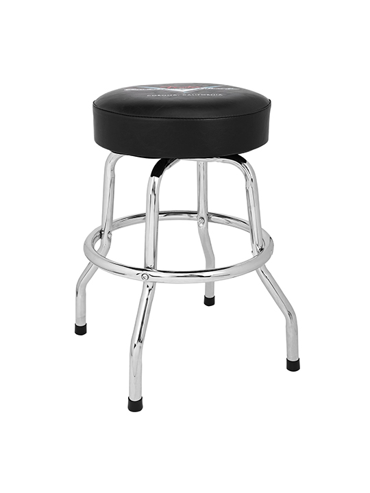 Fender Custom Shop Chevron Logo Barstool, Black/Chrome