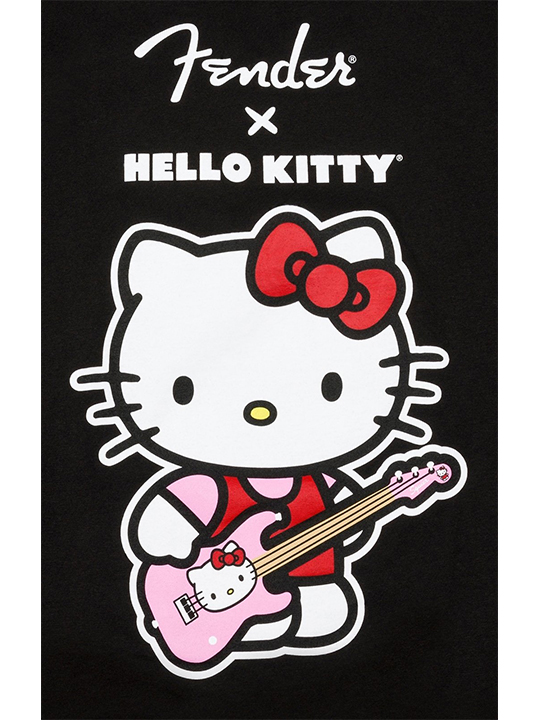 Fender x Hello Kitty Black Front Logo Tee