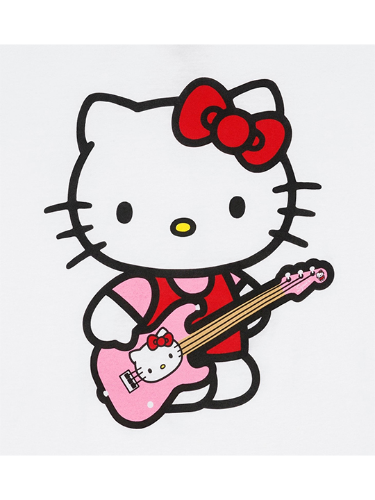 Fender x Hello Kitty White Sleeve Hit Logo Tee