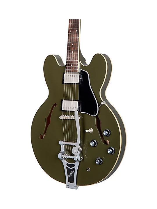 Epiphone ES-335 Bigsby Olive Drab With Gig Bag