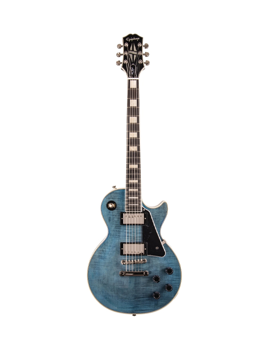 Epiphone Les Paul Custom Figured Maple Top Translucent Blue