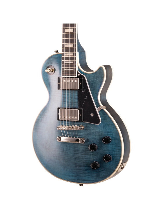 Epiphone Les Paul Custom Figured Maple Top Translucent Blue