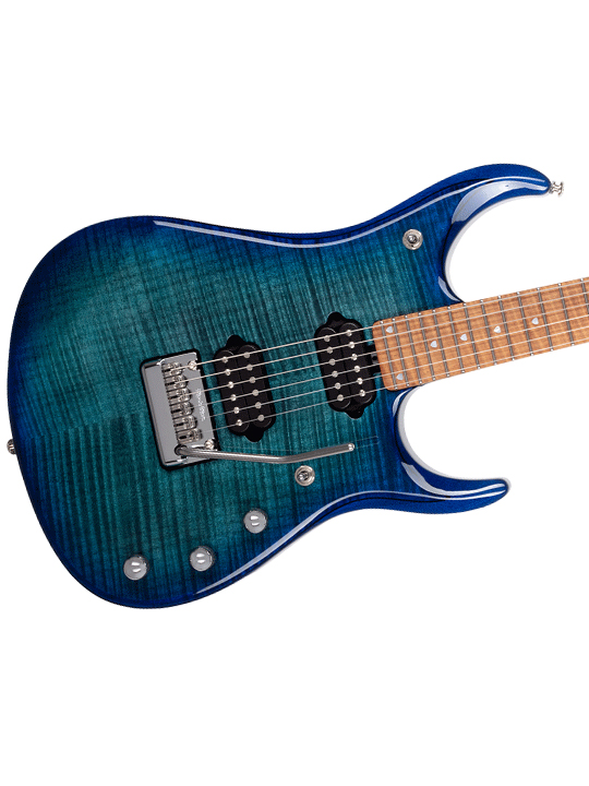 Music Man John Petrucci JP15 Cerulean Paradise Flame Top